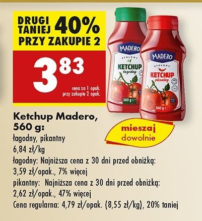 Ketchup pikantny Madero promocja w Biedronka