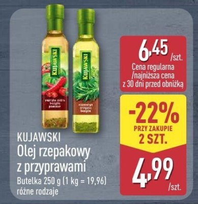 Olej rzepakowy z przyprawami promocja w Aldi