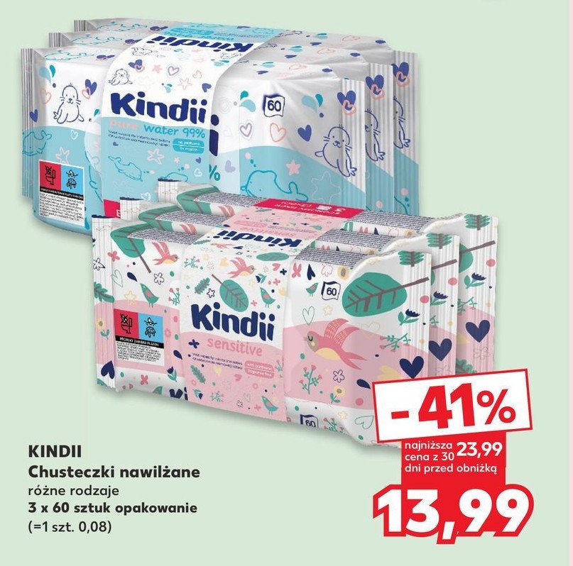 Chusteczki wilgotne ultra sensitive Cleanic kindii promocja