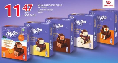 Czekolada Milka Alpejskie mleczko 330-350g wybrane rodzaje promocja w Selgros