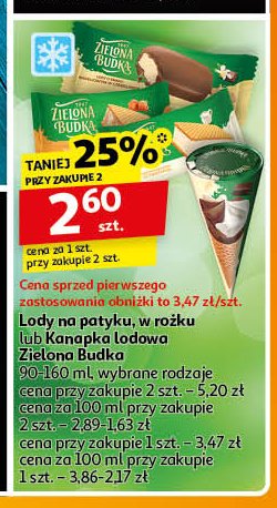 Lód wanilia-czekolada Zielona budka promocja