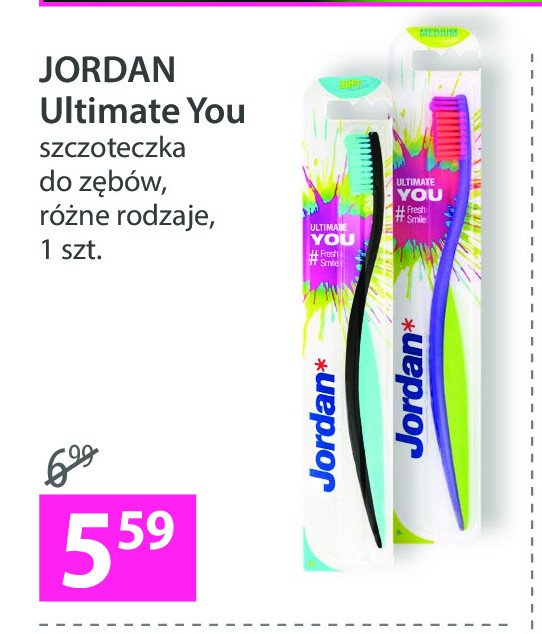 Szczoteczka do zębów średnia Jordan ultimate you promocja