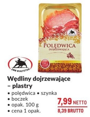 Wędliny dojrzewające plastry polędwica szynka boczek promocja w Makro