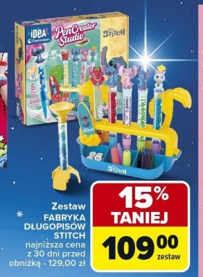 Zestaw Fabryka Długopisów Stitch promocja w Carrefour Market