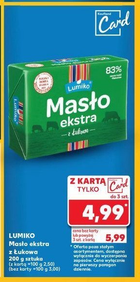 Masło z łukowa Lumiko promocja w Kaufland