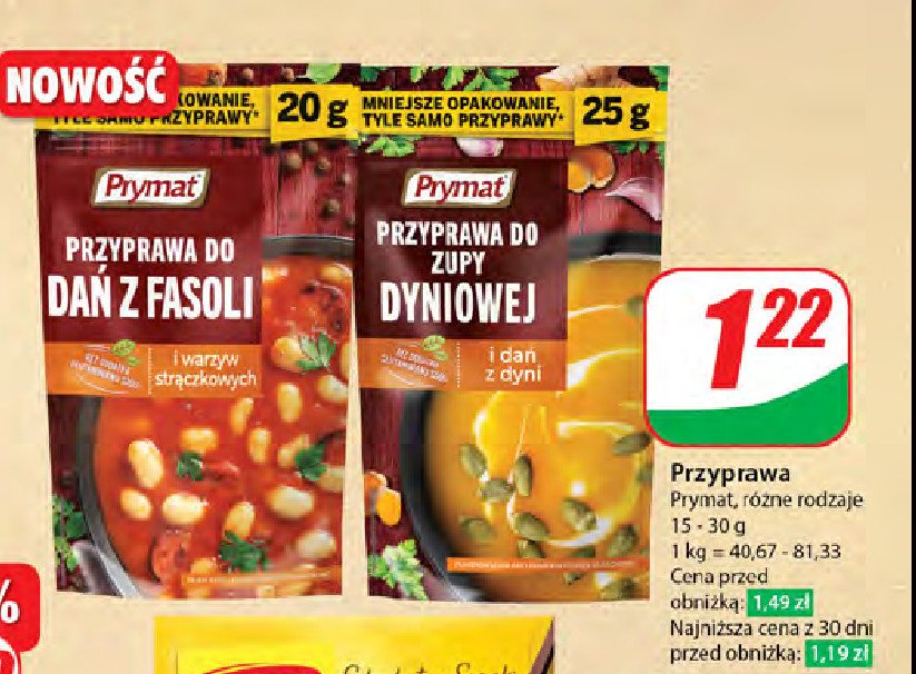 Przyprawa do dań z fasoli Prymat promocja