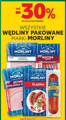 Wędliny pakowane Morliny - różne rodzaje promocja w Kaufland