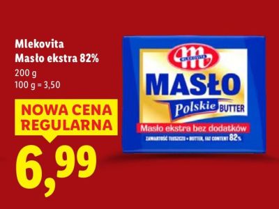 Masło Mlekovita ekstra 82% promocja