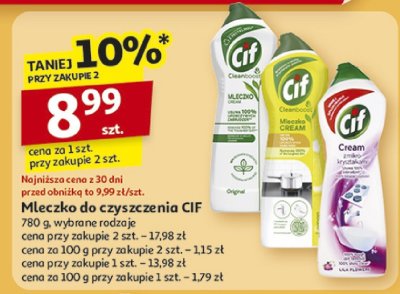 Mleczko do czyszczenia CIF promocja w Auchan
