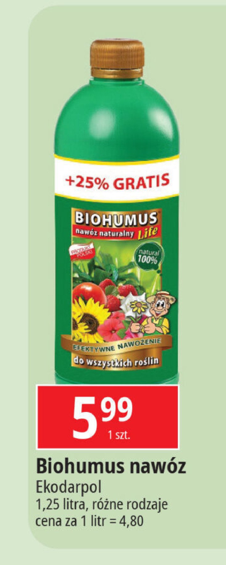 Nawóz naturalny do wszystkich roślin Biohumus promocja