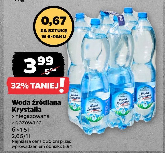 Woda  gazowana Krystalia promocja