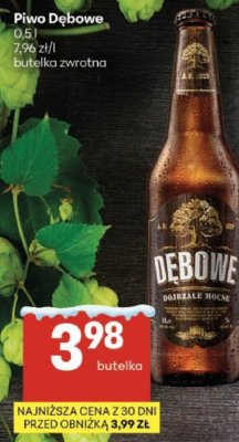 Piwo Dębowe promocja w Delikatesy Centrum