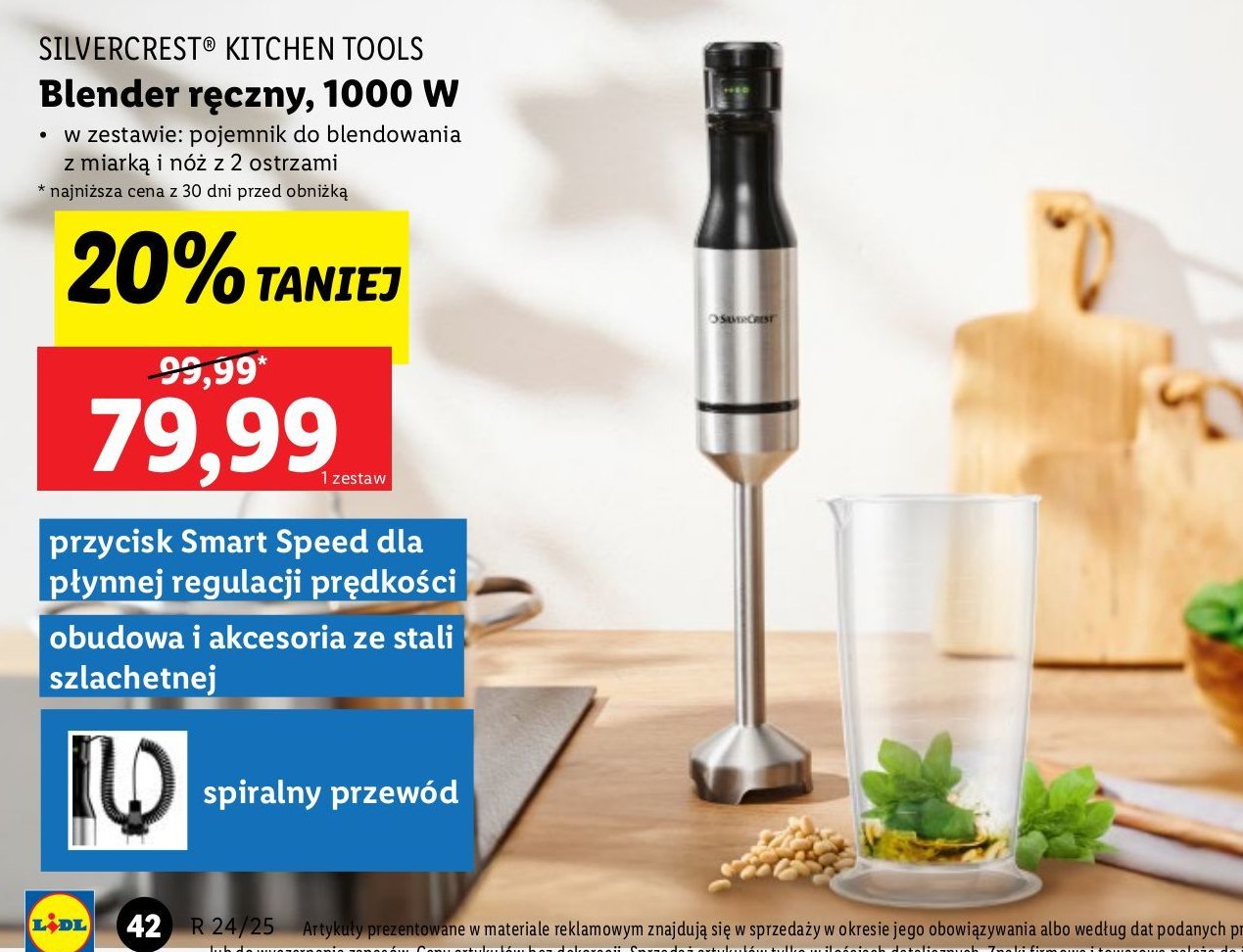 Blender ręczny 1000w Silvercrest promocja w Lidl