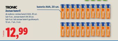 Zestaw baterii Tronic promocja w Lidl