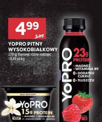 Yogurt wysokobiałkowy YoPRO pitny różne rodzaje promocja w Stokrotka