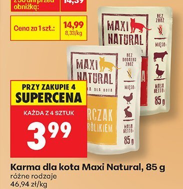 Karma dla kota Maxi Natural promocja w Biedronka