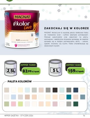 Farba lateksowa Magnat #kolorLove 2,5L promocja w HIPPER.pl