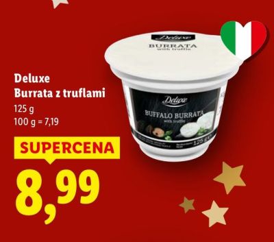 Burrata z truflami promocja w Lidl