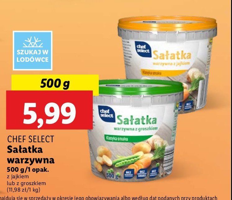 Sałatka warzywna z jajkiem Chef select promocja