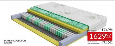 MATERAC ALEOPUR 160x200 Abra Meble promocja w Abra Meble