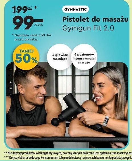 Pistolet do masażu gymgun fit 2.0 Gymnastic promocja