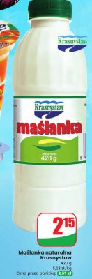 Maślanka naturalna  promocja w Dino