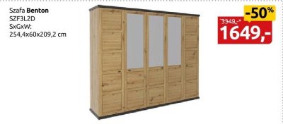 Szafa Benton SZF3L2D promocja w Black Red White