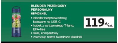 Blender przenośny personalny NBP003.NBL promocja w Auchan
