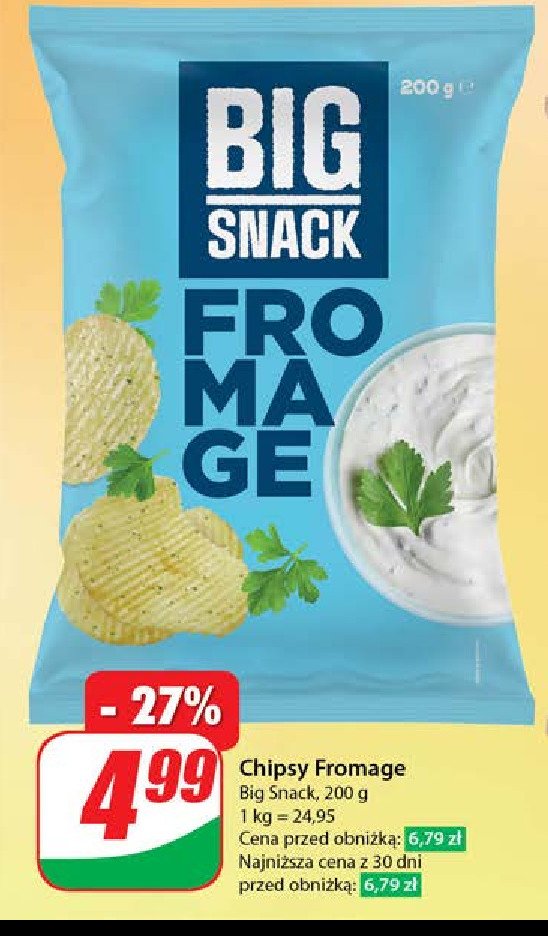 Chipsy fromage Big snack promocja