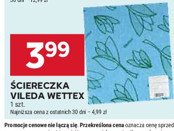 Ścierka wettex 20.5 x 17.6 cm Vileda promocja