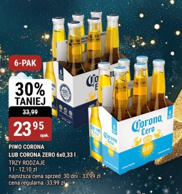 Piwo Corona lub Corona Zero 6x0,33l promocja w bi1