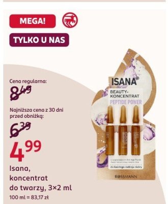 Koncentrat Isana do twarzy, 3×2 ml promocja w Rossmann