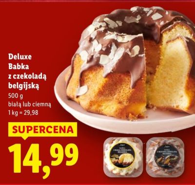 Babka z czekoladą belgijską białą promocja w Lidl