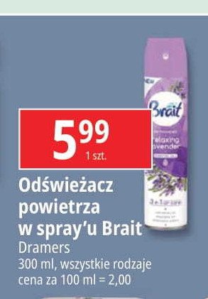 Odświeżacz powietrza relaxing lavenda Brait 3 in 1 air care promocja