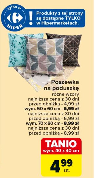 Poszewka na poduszkę 70 x 80 cm promocja