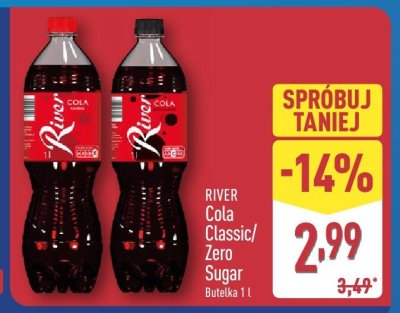 Napój Cola Zero Sugar 1l promocja w Aldi