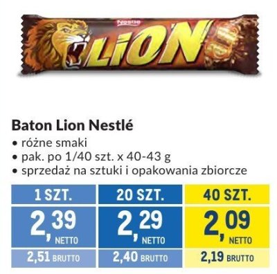 Baton Lion Nestlé różne smaki promocja w Makro