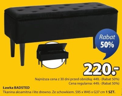 Ławka BADSTED promocja w Jysk