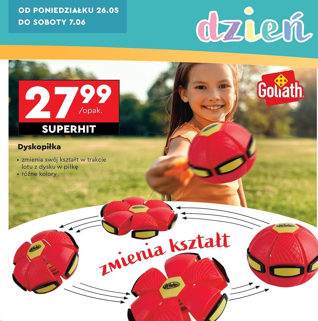 Dyskopiłka wahu Goliat promocja w Biedronka