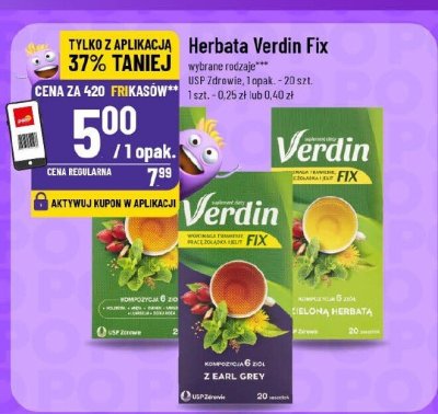 Herbata Verdin Fix różne rodzaje promocja w POLOmarket