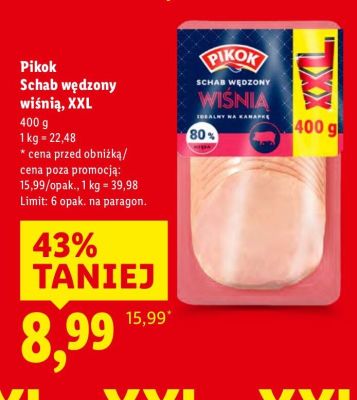 Schab wędzony wiśnia Pikok, XXL promocja w Lidl