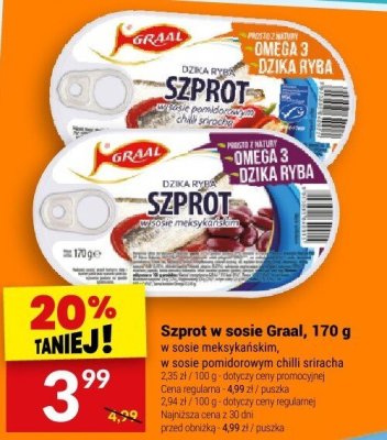 Szprot w sosie meksykańskim Graal promocja w Twój Market