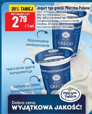 Jogurt typ grecki  promocja w POLOmarket
