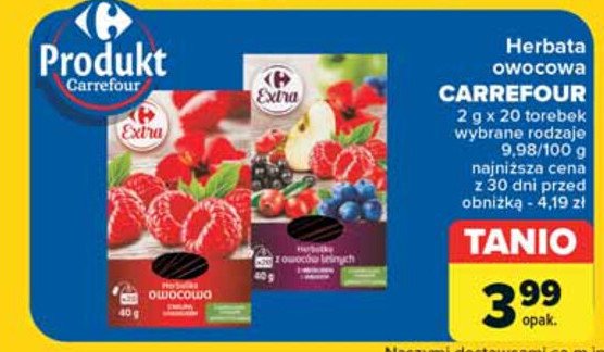 Herbata leśne owoce Carrefour promocja