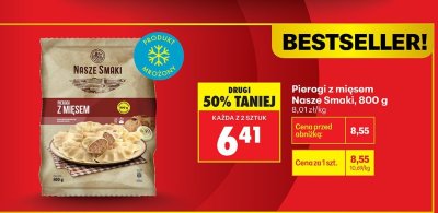 Pierogi z mięsem Nasze Smaki promocja w Biedronka