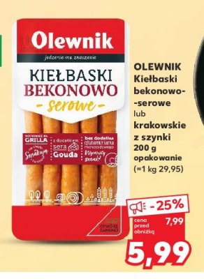 Kie艂baski bekonowo-serowe Olewnik promocja