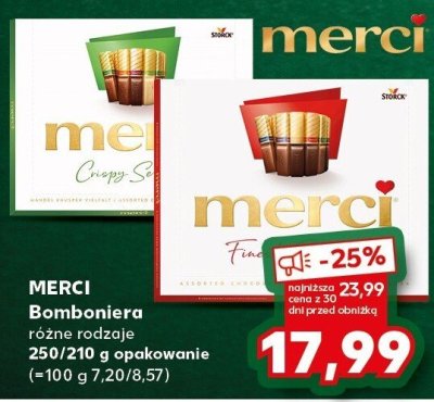 Bomboniera Merci różne rodzaje 250/210 g promocja w Kaufland