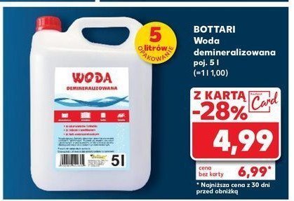 Woda demineralizowana Bottari promocja