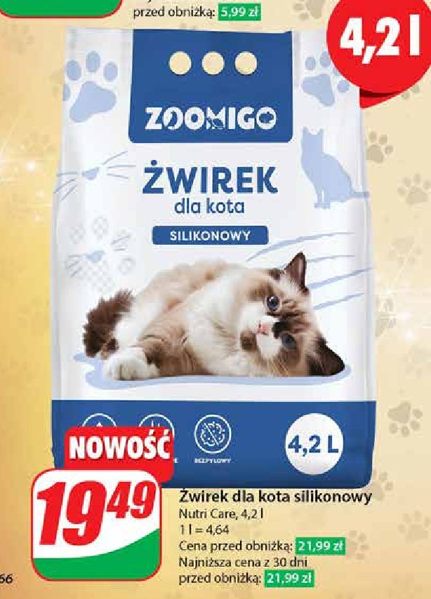 Żwirek silikonowy Zoomigo promocja w Dino