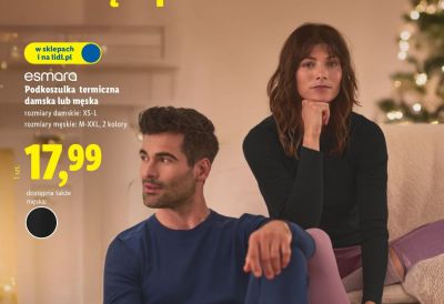 Podkoszulka termiczna damska / męska promocja w Lidl